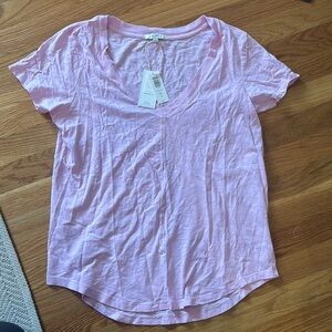 Women's Pink V-Neck Top - Z Supply Asher V-neck Tee size SM NWT